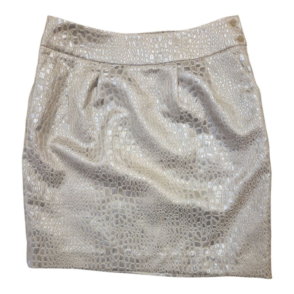 Women's Rebecca Moses Gold & Silver shimmer Mini Skirt Size 4